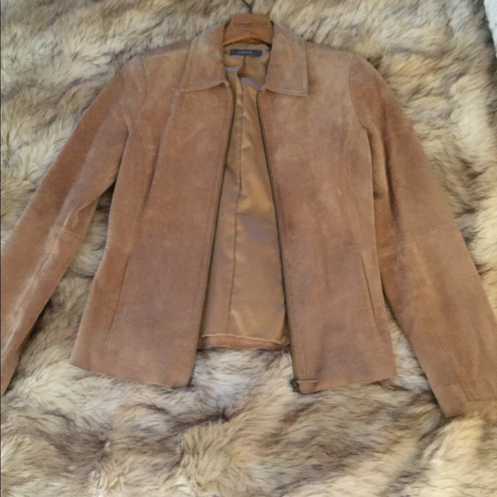Liz Claiborne tan suede jacket.